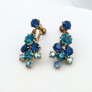 Vintage (1950s) Austrian crystal screw back earrings